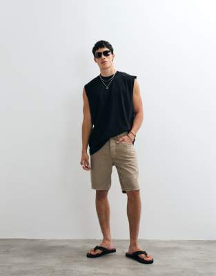 Only & Sons Herren Jeansshorts Gr. M Sand - Bild 3