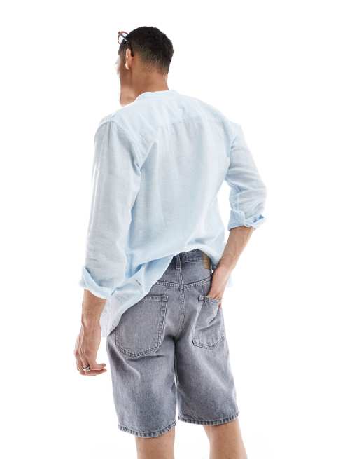 ONLY & SONS – Edge – Gerade geschnittene Jeansshorts in verwaschenem Grau, 2 von 5