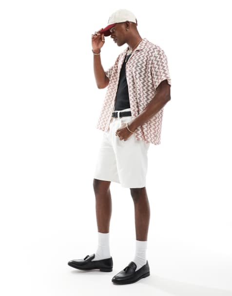 ONLY & SONS – Edge – Gerade geschnittene Jeansshorts in Weiß - view 1