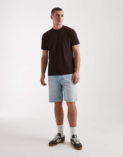 ONLY & SONS – Edge – Jasnoniebieskie szorty jeansowe o prostym kroju, 2 z 5