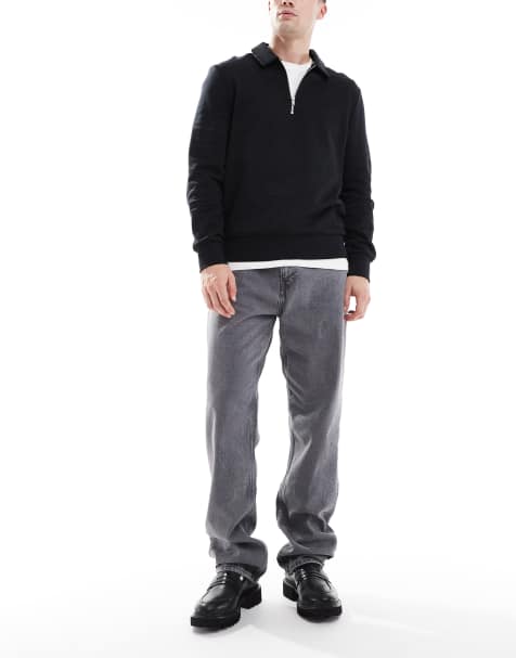 ONLY & SONS Edge straight fit jeans in light grey