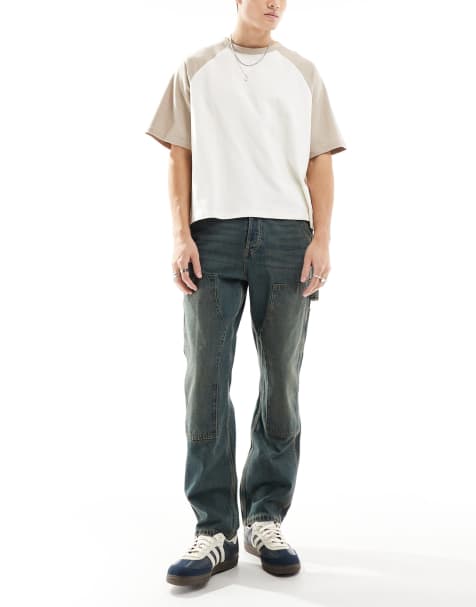 ONLY & SONS - Edge - Jeans ampi lavaggio blu medio vintage - view 1