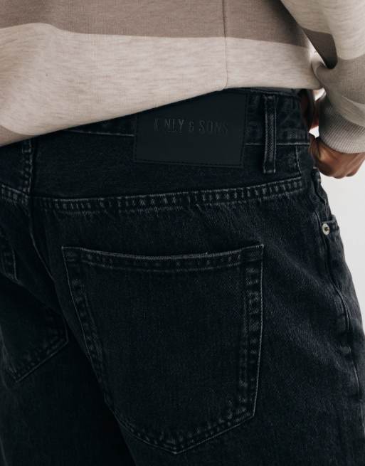 Only & Sons - Edge - Jeans dritti lavaggio nero, 5 di 5