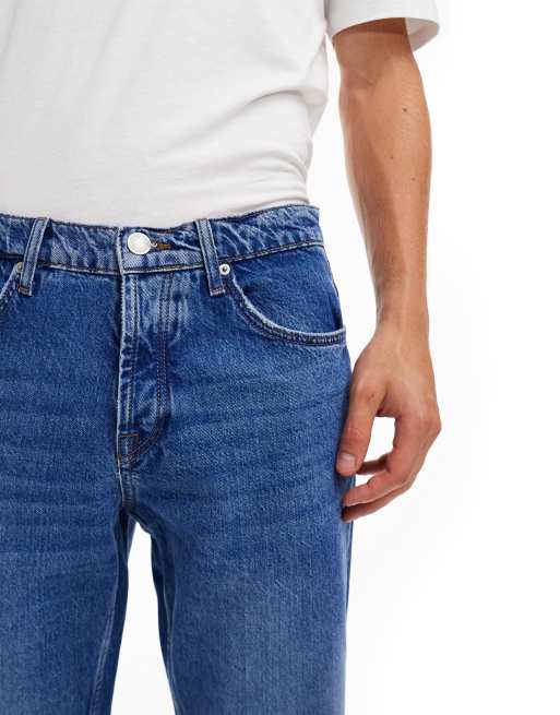 ONLY & SONS - Edge - Jeans i blå skyllevask i lige pasform, 4 af 5