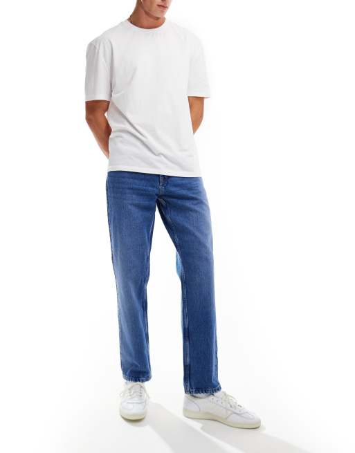 ONLY & SONS - Edge - Jeans i blå skyllevask i lige pasform, 5 af 5