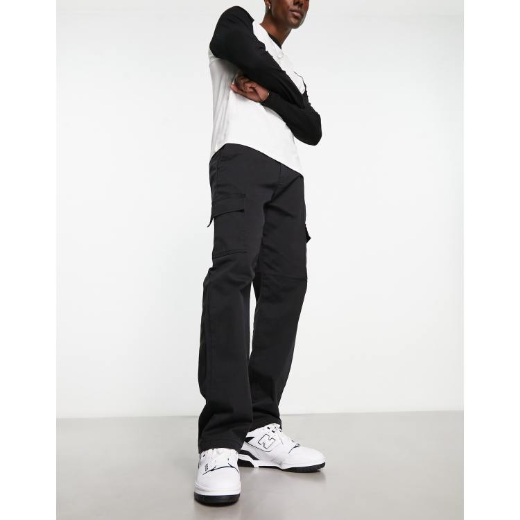 Baggy Fit Cargo trousers - Black - Men