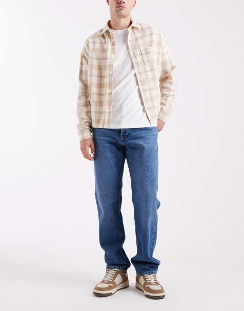 ONLY & SONS Edge straight fit jeans in mid blue wash