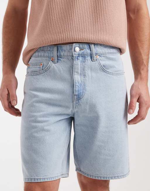 ONLY & SONS - Edge - Pantaloncini di jeans dritti lavaggio blu chiaro, 4 di 5