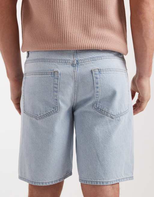 ONLY & SONS - Edge - Pantaloncini di jeans dritti lavaggio blu chiaro, 5 di 5
