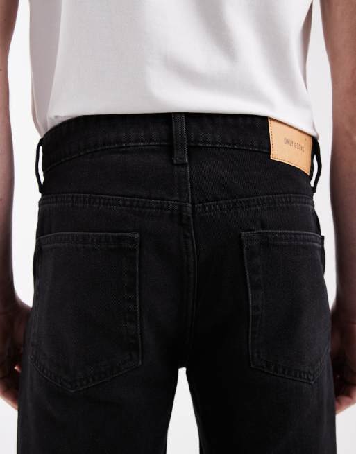 ONLY & SONS - Edge - Short droit en jean - Noir délavé, 5 de 5