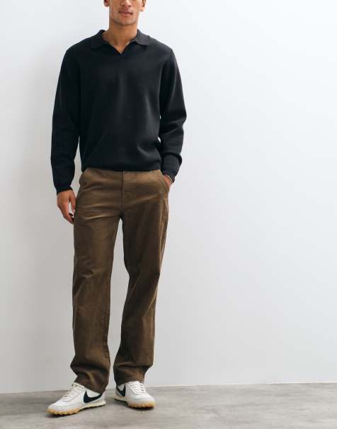 ONLY & SONS Edge straight fit cord pant in light brown - view 1