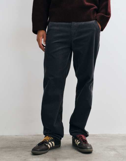 ONLY & SONS Edge straight fit cord trouser in charcoal, 2 of 5