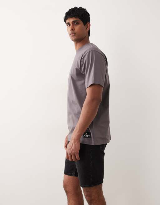ONLY & SONS Edge straight fit denim shorts in black, 3 of 5