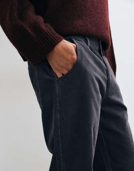 ONLY & SONS Edge straight fit fløjlsbukser i kulgrå, 4 af 5