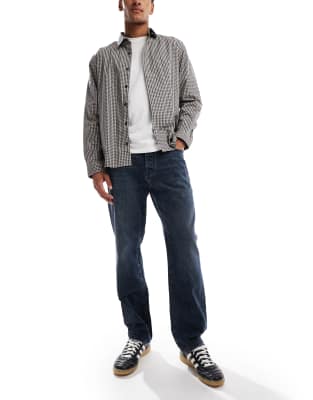 SONS - Edge - Straight Fit Jeans aus Denim in Blau-Schwarz-Marineblau Marineblau W29 L32