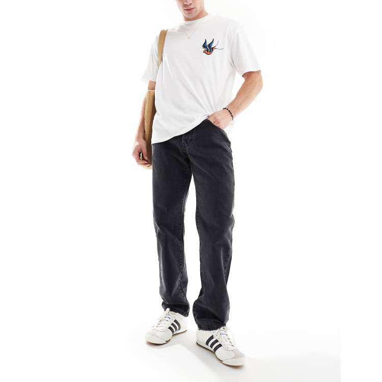 Only & Sons Edge straight fit jeans in black wash | ASOS