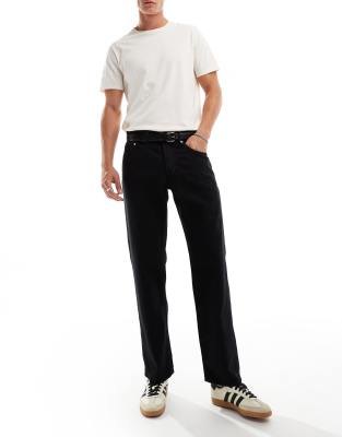 Edge straight fit jeans in black