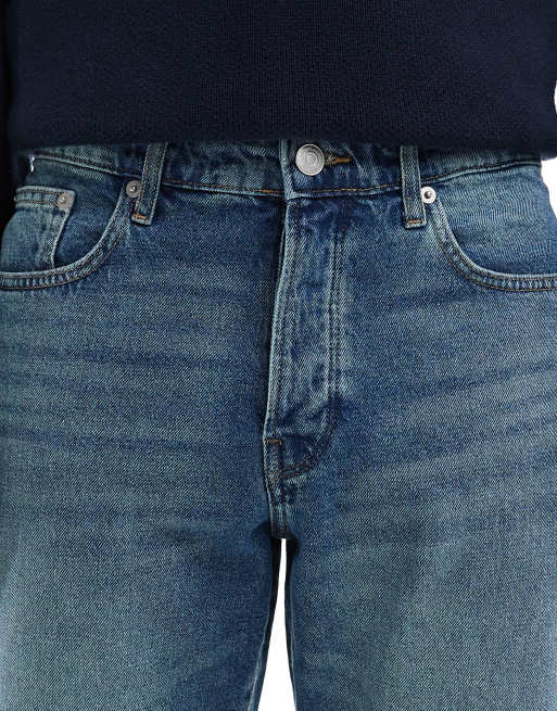 ONLY & SONS Edge straight fit jeans in dark washed blue
