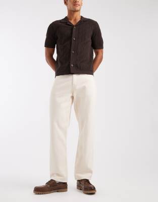 Only & Sons Edge Straight Fit Jeans In White