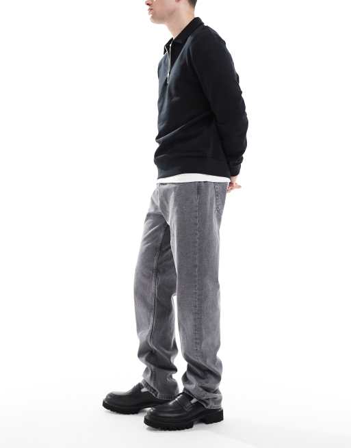 ONLY & SONS Edge straight fit jeans in light grey, 3 of 5
