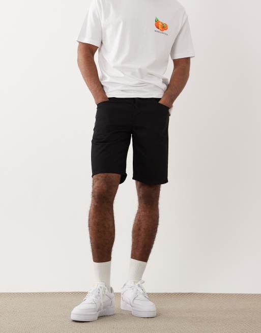 ONLY & SONS – Edge – Szorty jeansowe o prostym kroju w spranym czarnym kolorze, 2 z 5