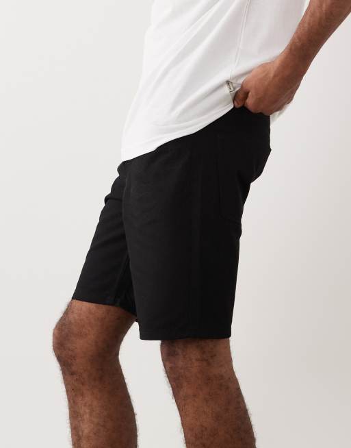 ONLY & SONS – Edge – Szorty jeansowe o prostym kroju w spranym czarnym kolorze, 4 z 5