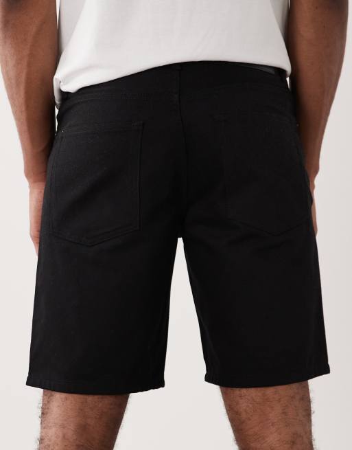 ONLY & SONS – Edge – Szorty jeansowe o prostym kroju w spranym czarnym kolorze, 5 z 5