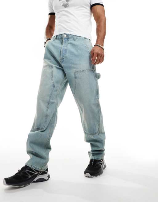 Only & Sons - Edge - Tømrerjeans med lige ben i lys vask