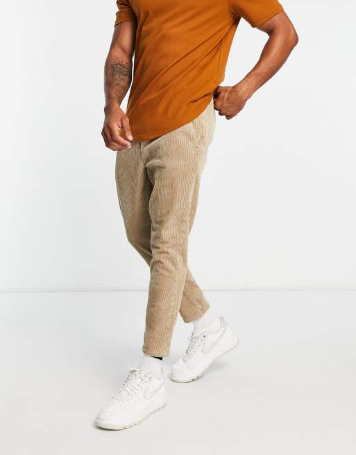 Tapered best sale cord trousers