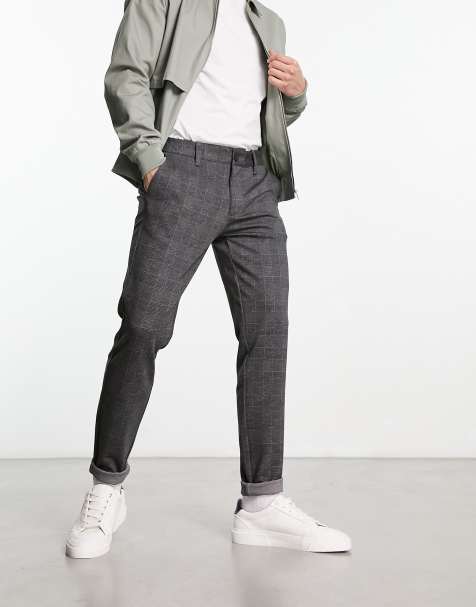 Caridi Salbeigrune Karierte Hose Fur Herren main image 1