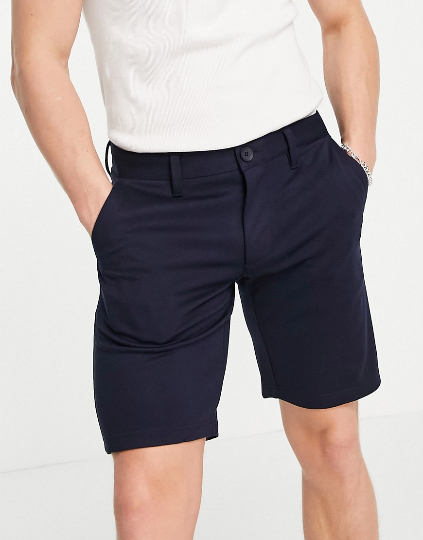 Only & Sons - Elegante, marineblå shorts i jersey-Sort