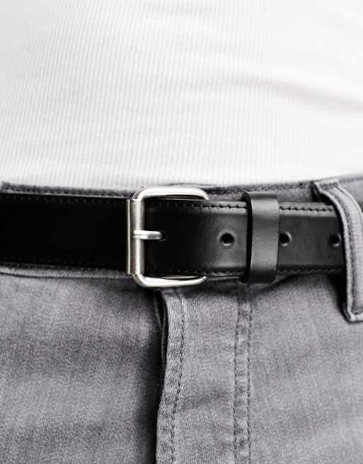 Only & Sons – Eleganter Ledergürtel in Schwarz, 2 von 4