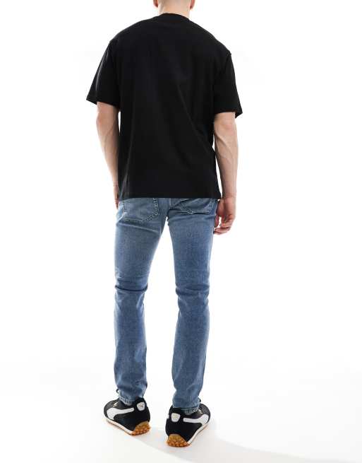 ONLY & SONS – Eng geschnittene Jeans in hellblauer Waschung, 2 von 5