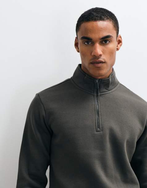 ONLY & SONS ensemble 2 pièces sweat-shirt demi-zip gris foncé - view 1