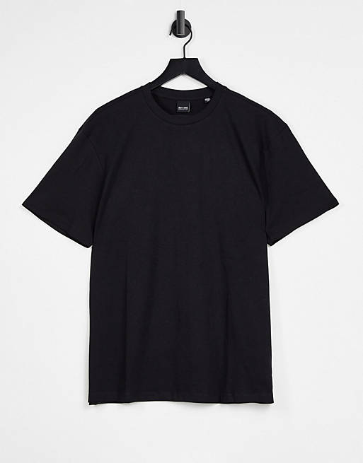 Only & Sons essentials relaxed fit t-shirt in black | ASOS