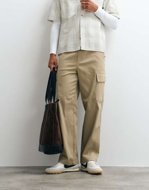 ONLY & SONS Fade loose fit cargo pants in beige, 3 of 5