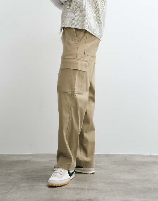 ONLY & SONS Fade loose fit cargo pants in beige, 5 of 5