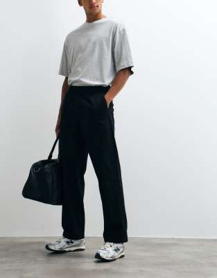 Only & Sons Fade Loose Fit Cotton Blend Pants In Black