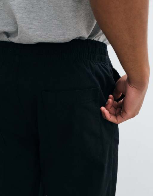 ONLY & SONS Fade loose fit cotton blend pants in black, 5 of 5