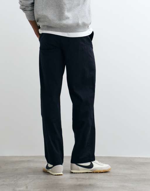ONLY & SONS Fade loose fit cotton pants in navy, 4 of 5