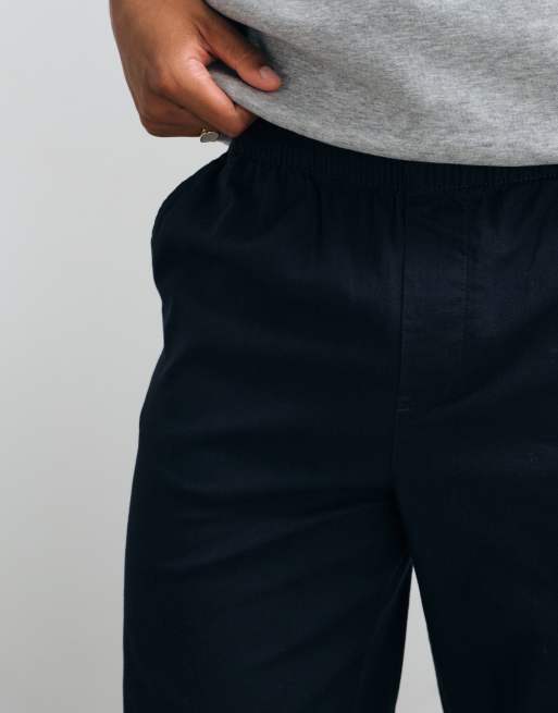 ONLY & SONS Fade loose fit cotton pants in navy, 5 of 5