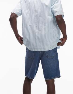 ONLY & SONS FADE LOOSE FIT DENIM SHORTS