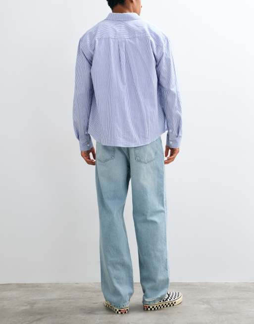 ONLY & SONS Fade loose fit distressed jeans in light blue, 3 of 5