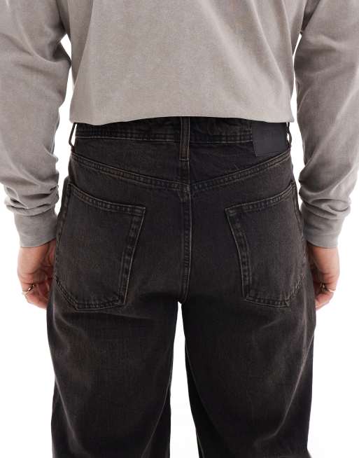 ONLY & SONS Fade loose fit jeans in black with vintage brown cast, 4 of 5