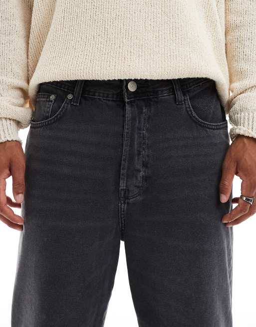 ONLY & SONS Fade loose fit jeans in dark grey, 4 of 5