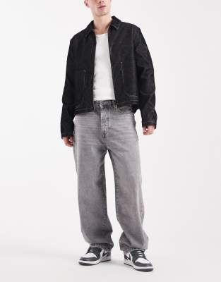 Only & Sons Fade Loose Fit Jeans In Gray