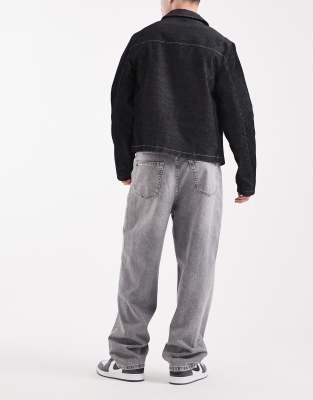 Only & Sons Fade Loose Fit Jeans In Gray