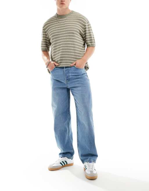 ONLY & SONS fade loose fit jeans in light blue wash | ASOS