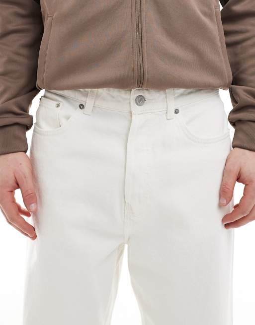 ONLY & SONS Fade loose jean in white, 4 of 5