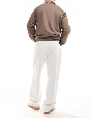 Only & Sons Fade Loose Jeans In White